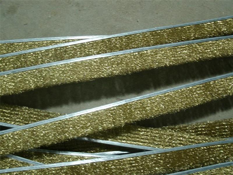 鋼帶鋼絲條刷（鍍銅鋼絲，厚度3到8mm不等）